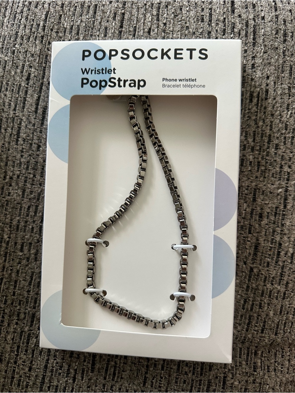 PopSockets Wristlet PopStrap Phone Wristlet in Silver - NEW